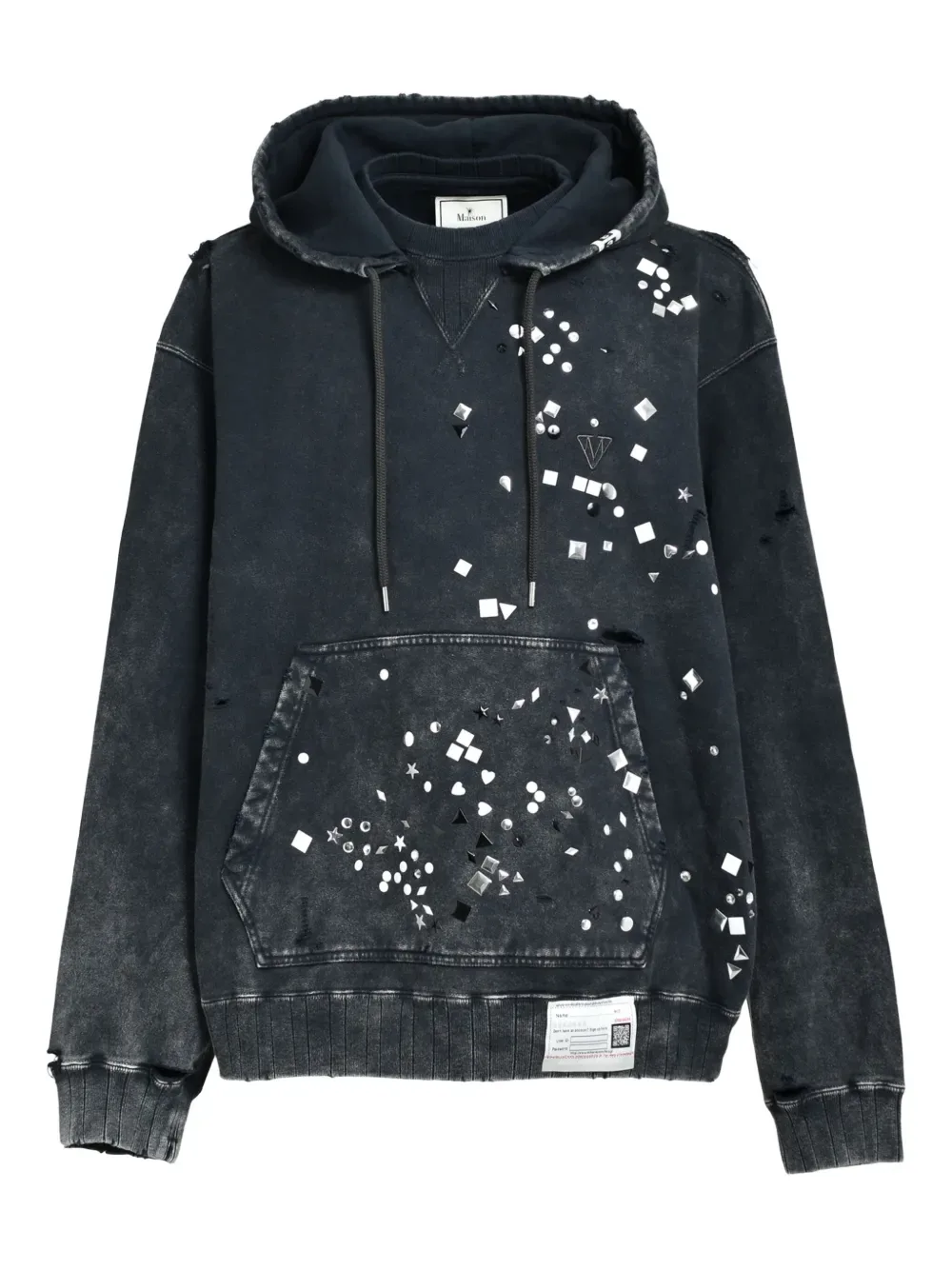 

Худи с украшениями Maison Mihara Yasuhiro, черный