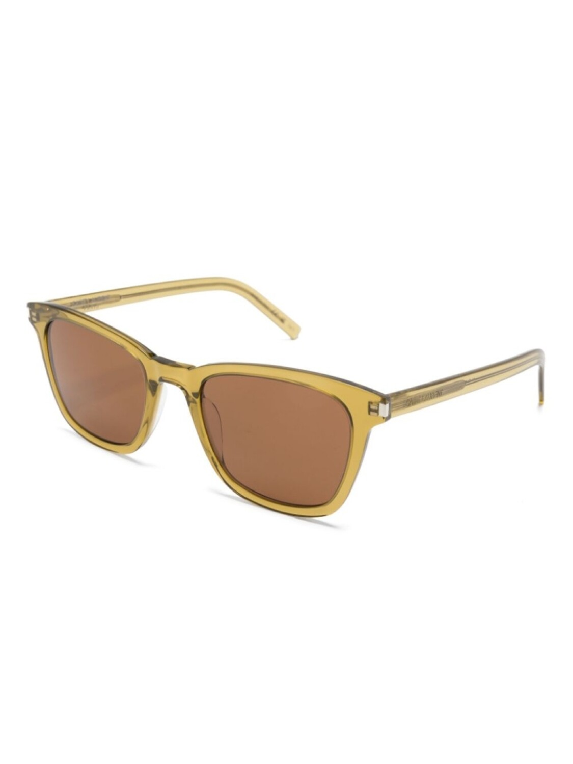 Солнцезащитные очки в прозрачной оправе Saint Laurent Eyewear, зеленый — фото 2