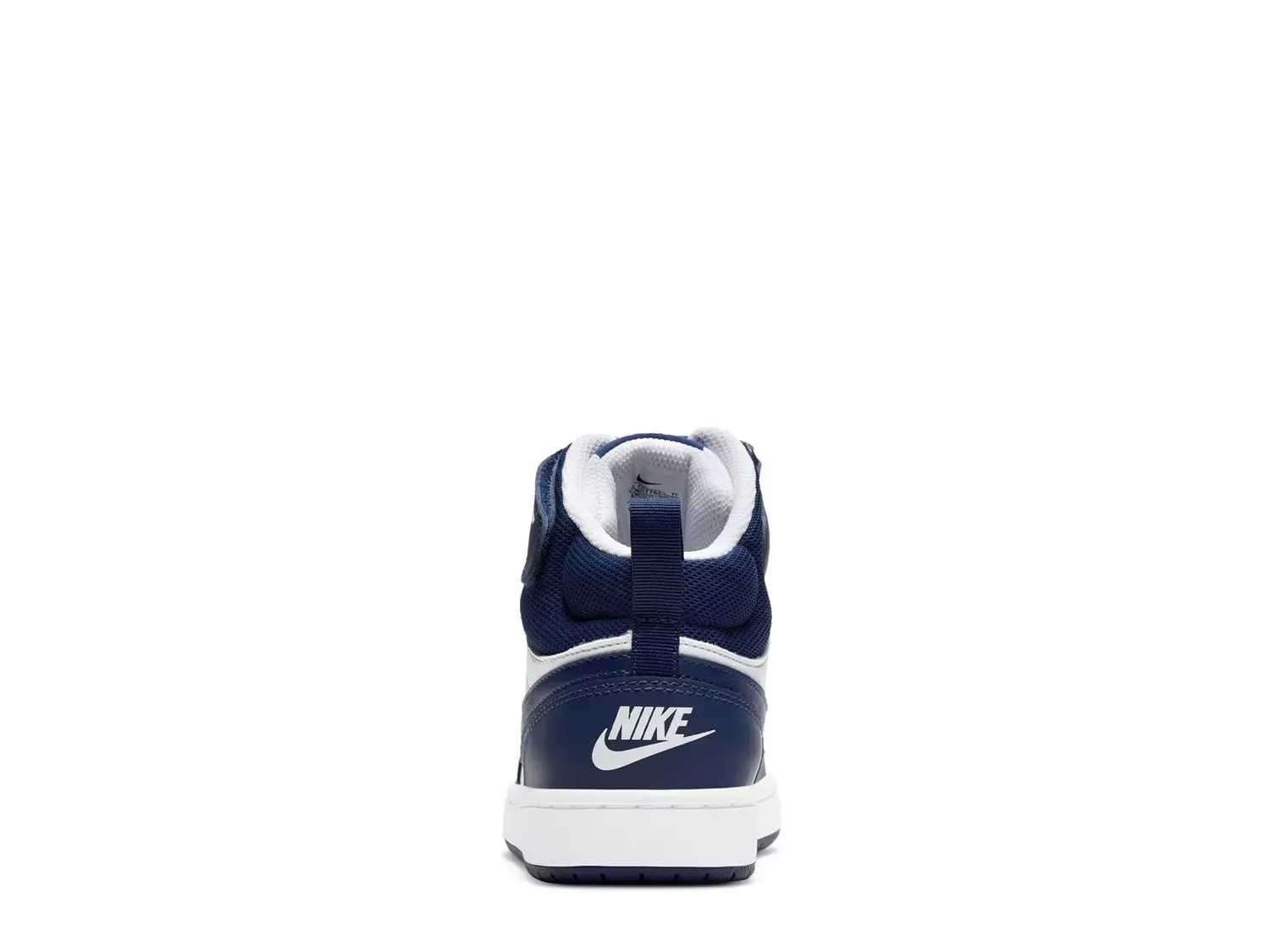 Кроссовки Court Borough Mid - детские Nike, White/Navy — фото 2