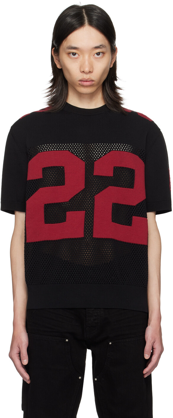 

Футболка '22' черно-красная AMIRI