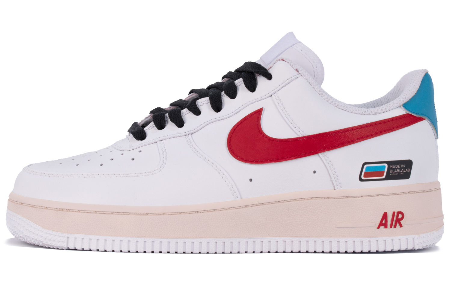 

Nike Кроссовки Air Force 1 Low Top мужские черный белый синий красный