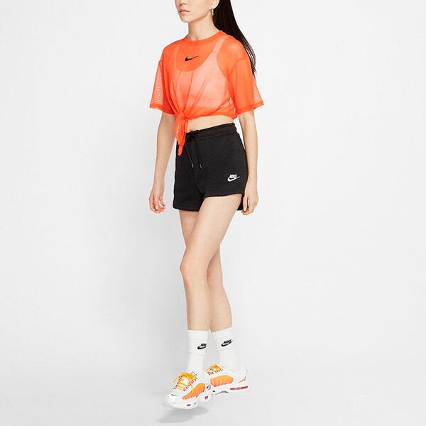 Шорты как w спортивная одежда essntl flc hr короткие Nike, черный — фото 3