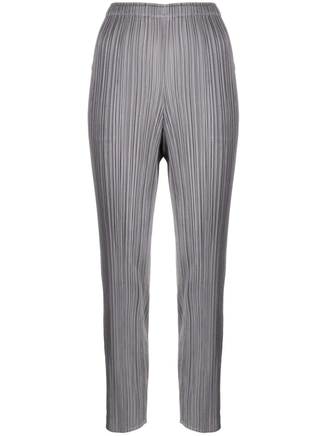 

Pleats Please Issey Miyake плиссированные брюки узкого кроя, серый