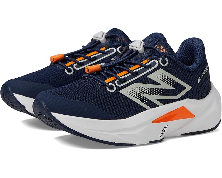 

Кроссовки New Balance Kids Bungee FuelCell Propel v5, цвет NB Navy/Sun Glow