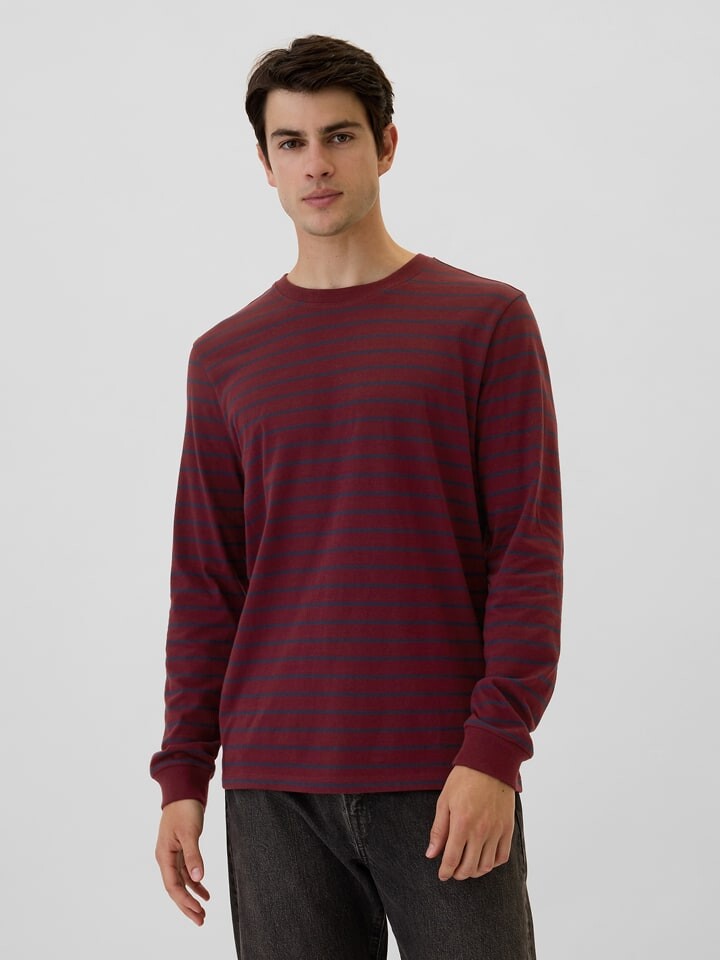 

Лонгслив GAP Longsleeve, цвет Bordeaux/Blau