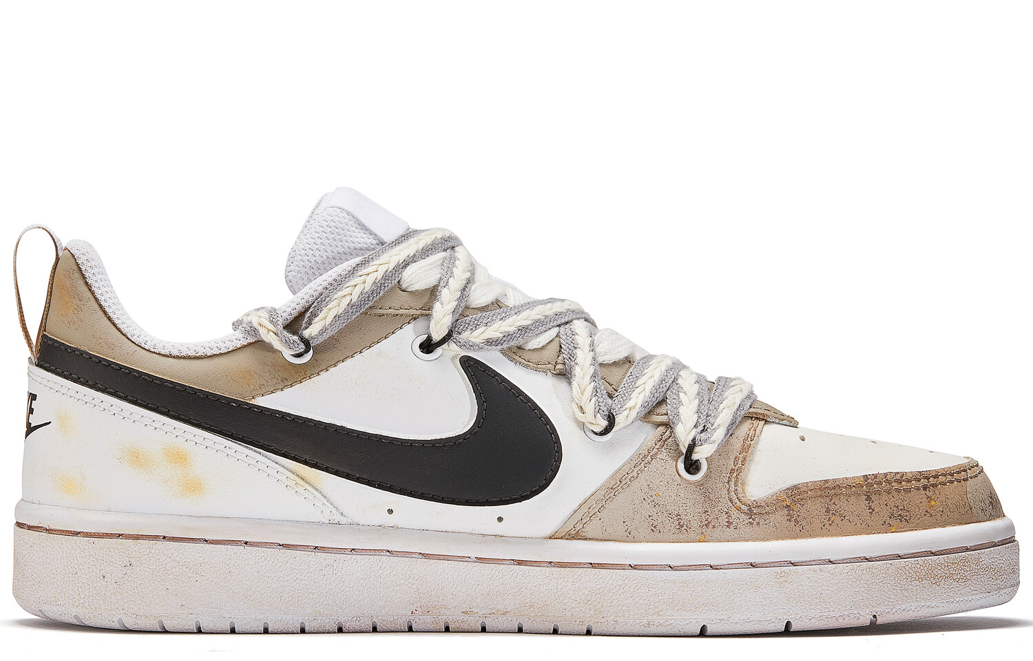 

Кроссовки Nike Court Borough Skateboarding Shoes Women's Low-top Gray/Beige, бежевый