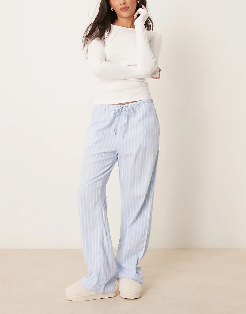 

Пижамные брюки Gina Tricot из тканого трикотажного полотна в синюю полоску