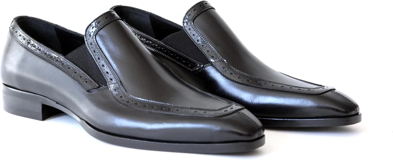 Лоферы Italian Black Leather W/Patent Accent Jo Ghost 4960BIS, черный — фото 3