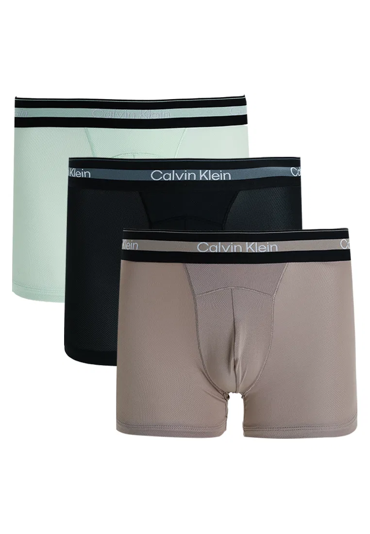 Трусы, 3 шт., сетка, Icon Active Calvin Klein, мультиколор