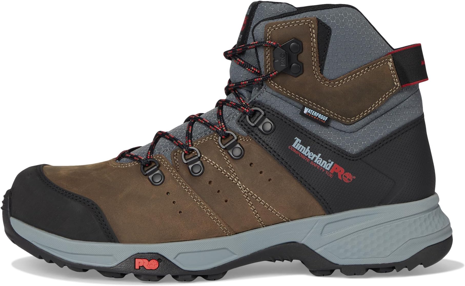 Мужские ботинки Timberland PRO Switchback водонепроницаемые с защитным носком, коричнево-серый — фото 4
