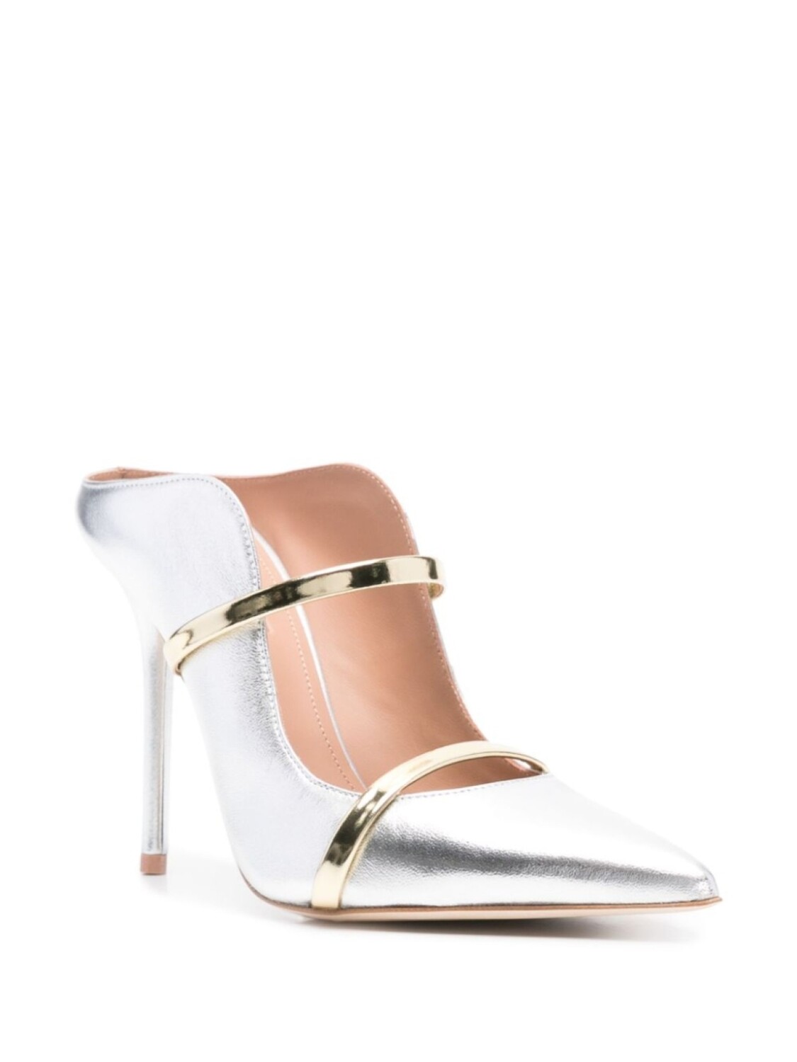 Туфли-лодочки Malone Souliers Maureen 100 мм, серебряный — фото 2