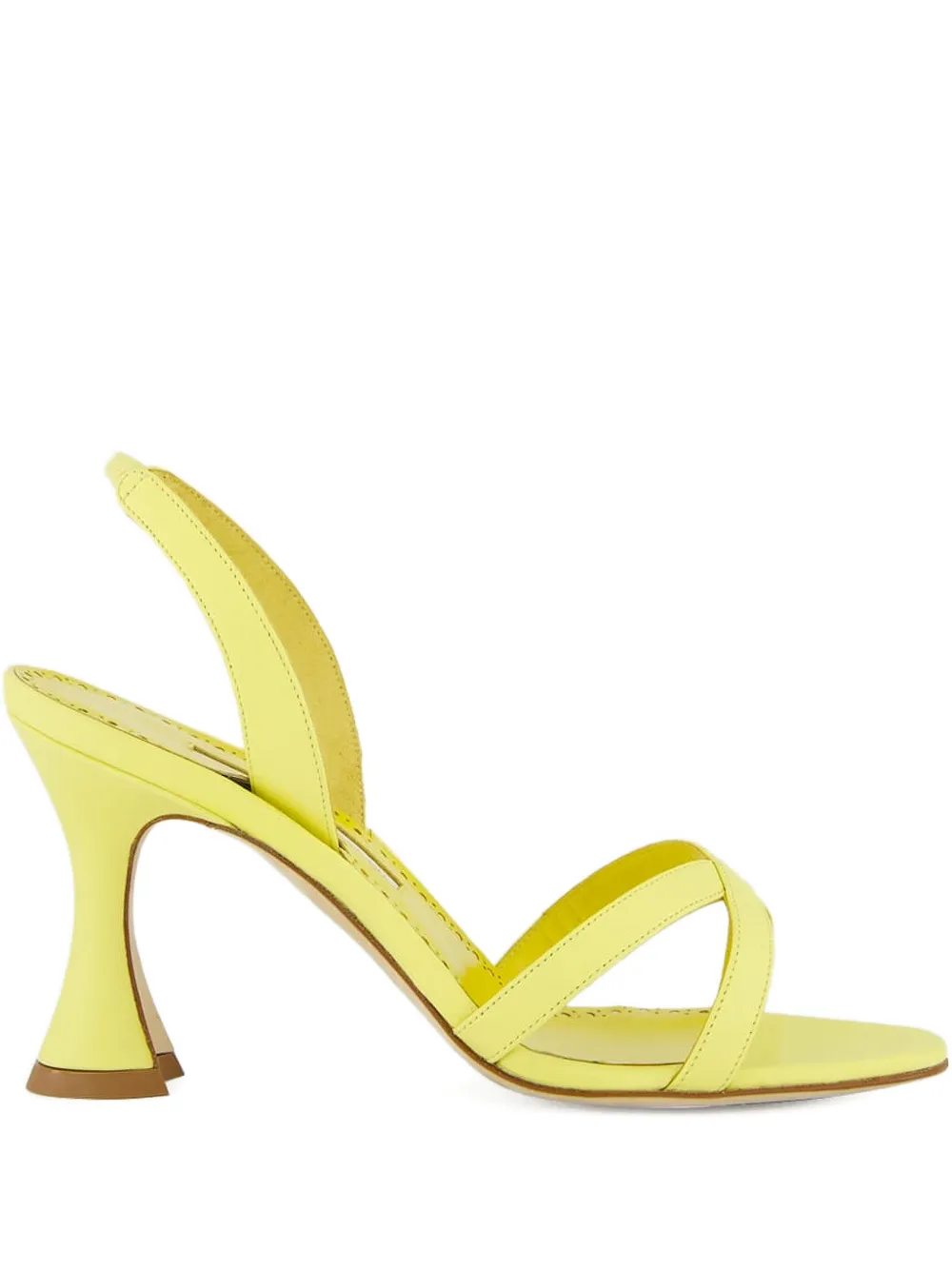 Сандалии с ремешком на пятке Manolo Blahnik, желтый