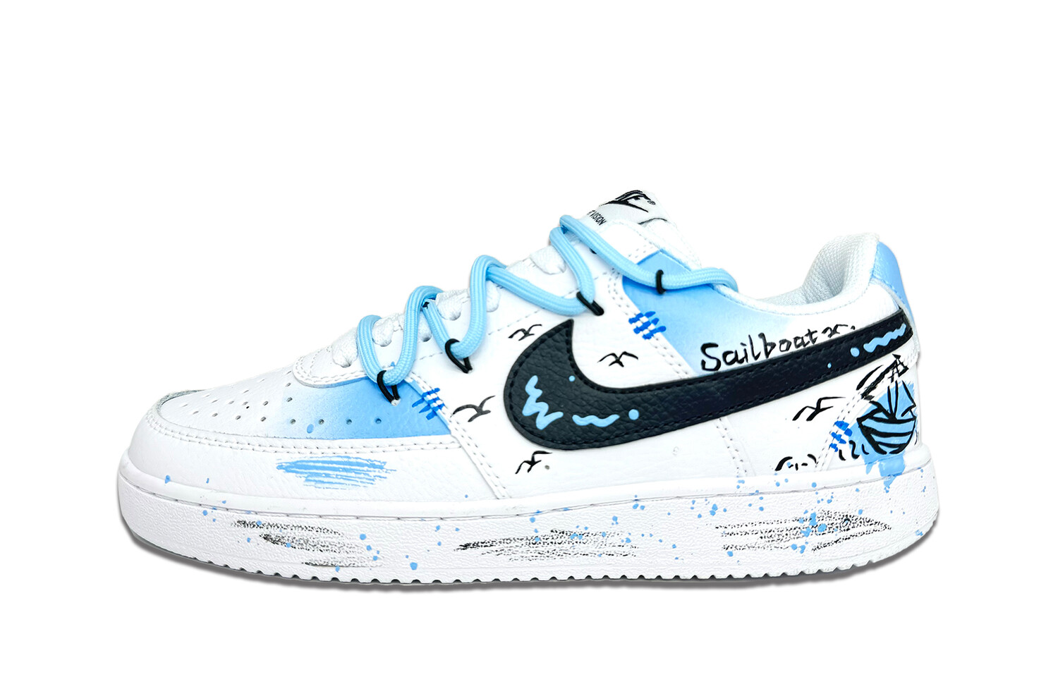 

Кроссовки для скейтбординга Nike Court Vision 1 унисекс, Light Blue