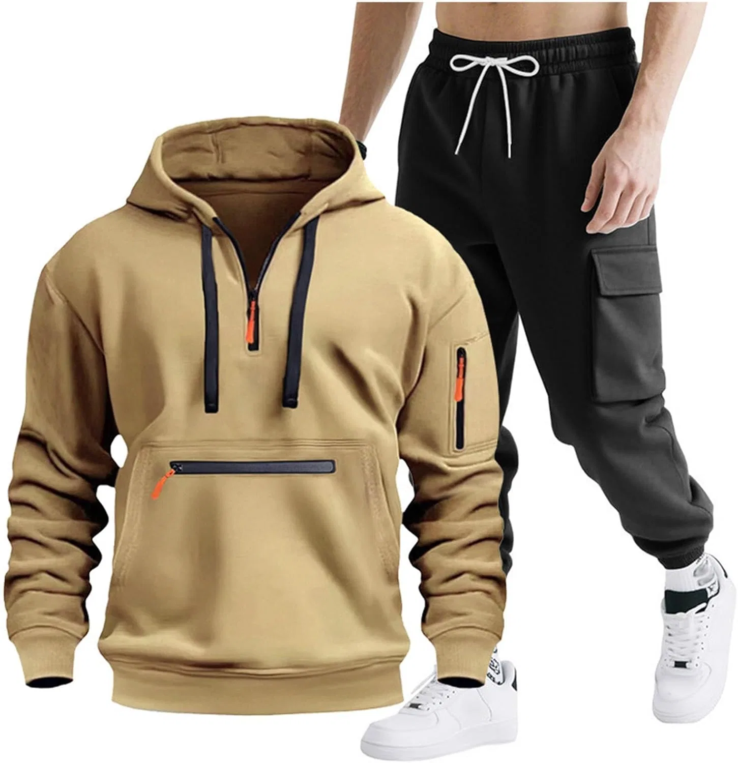 Спортивный костюм из рипстоп-хлопка, A02_khaki