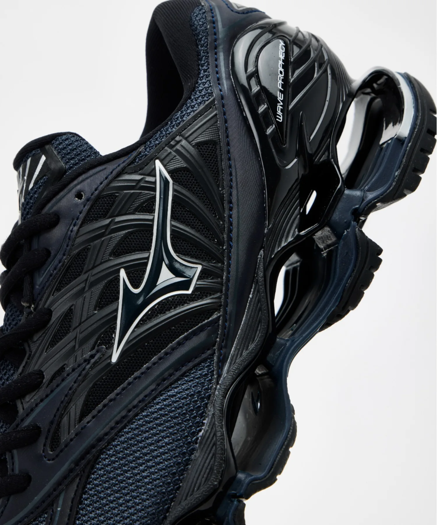 Кроссовки беговые с технологией Infinity Wave Mizuno WAVE PROPHECY LS D1GA333707 голубые — фото 4