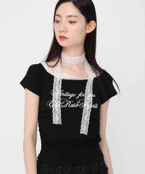 

3.3 Field Trip Футболка с коротким рукавом, кружевная накидка, 3.3 Field Trip, серый