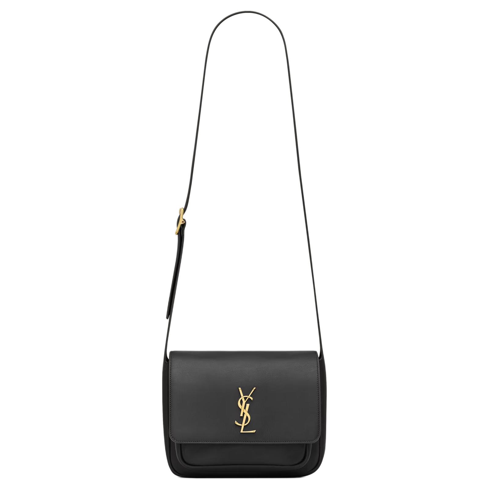

SAINT LAURENT Сумка через плечо Niki из кожи черного цвета