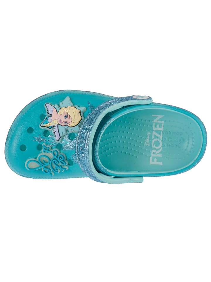 Детские сабо Crocs Classic Frozen Elsa, синие — фото 3