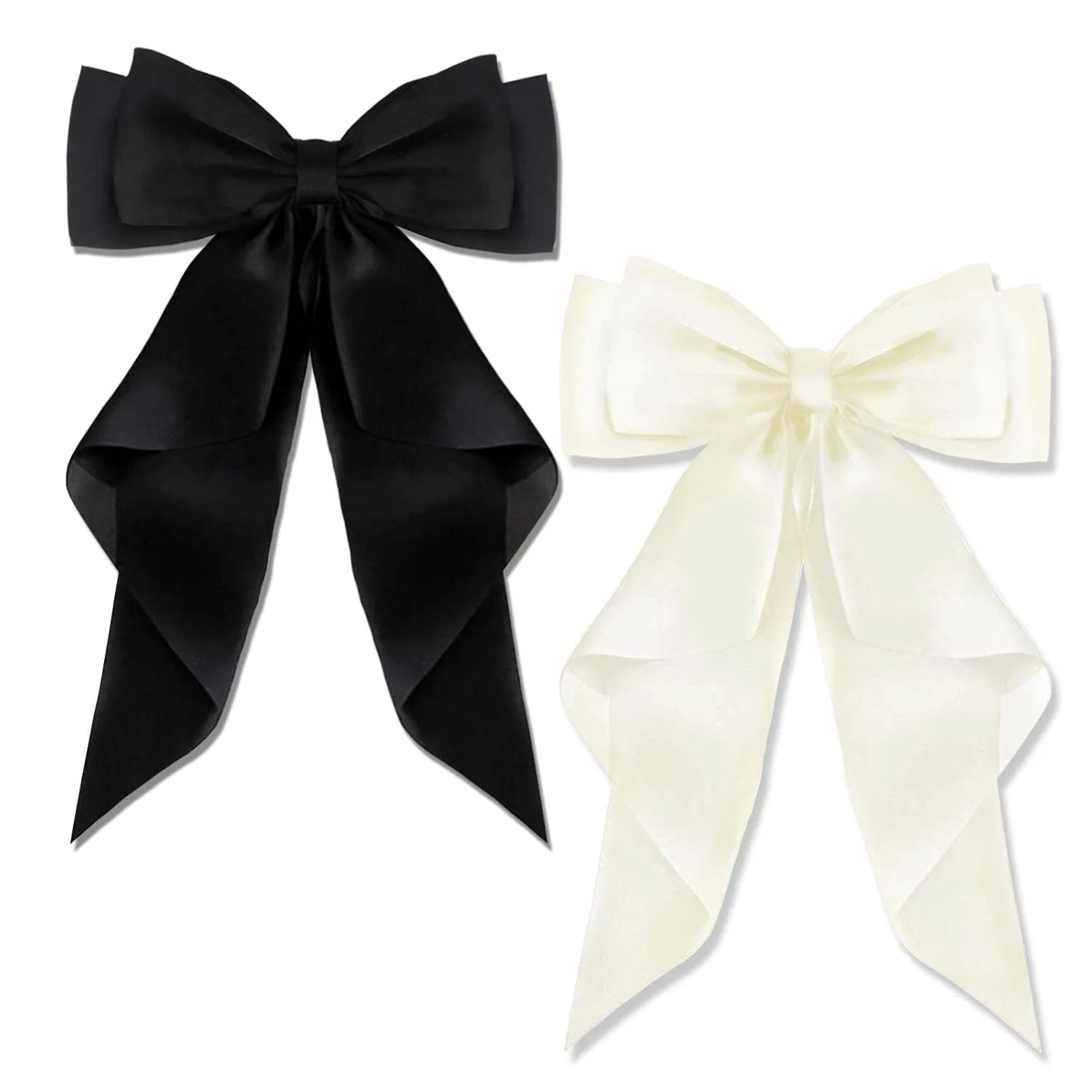 Набор из 2 больших заколок-бантов из атласа AYNKH Aynkh, Hair Bow-2