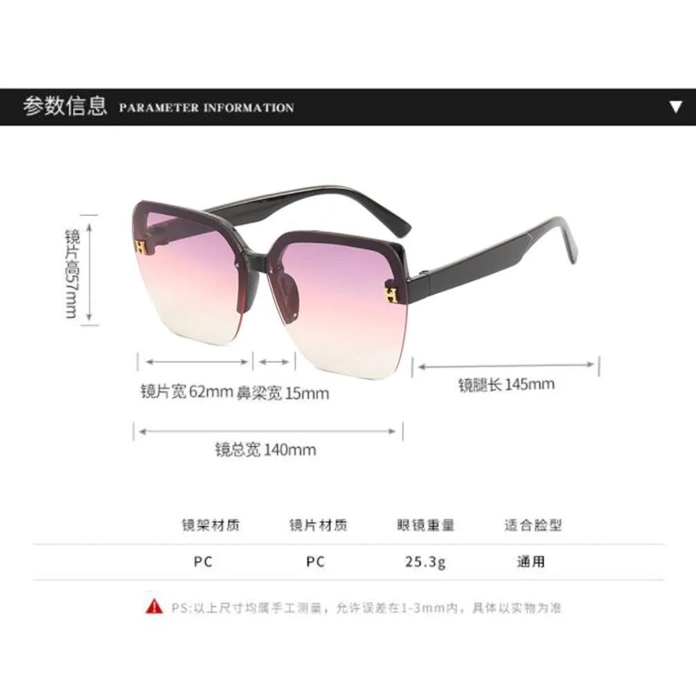 

Женские модные солнцезащитные очки в полуободковой оправе с буквами, для пляжа, отдыха на природе и путешествий (цветок фасоли, серый) Weloveushop, Bright Black Gray