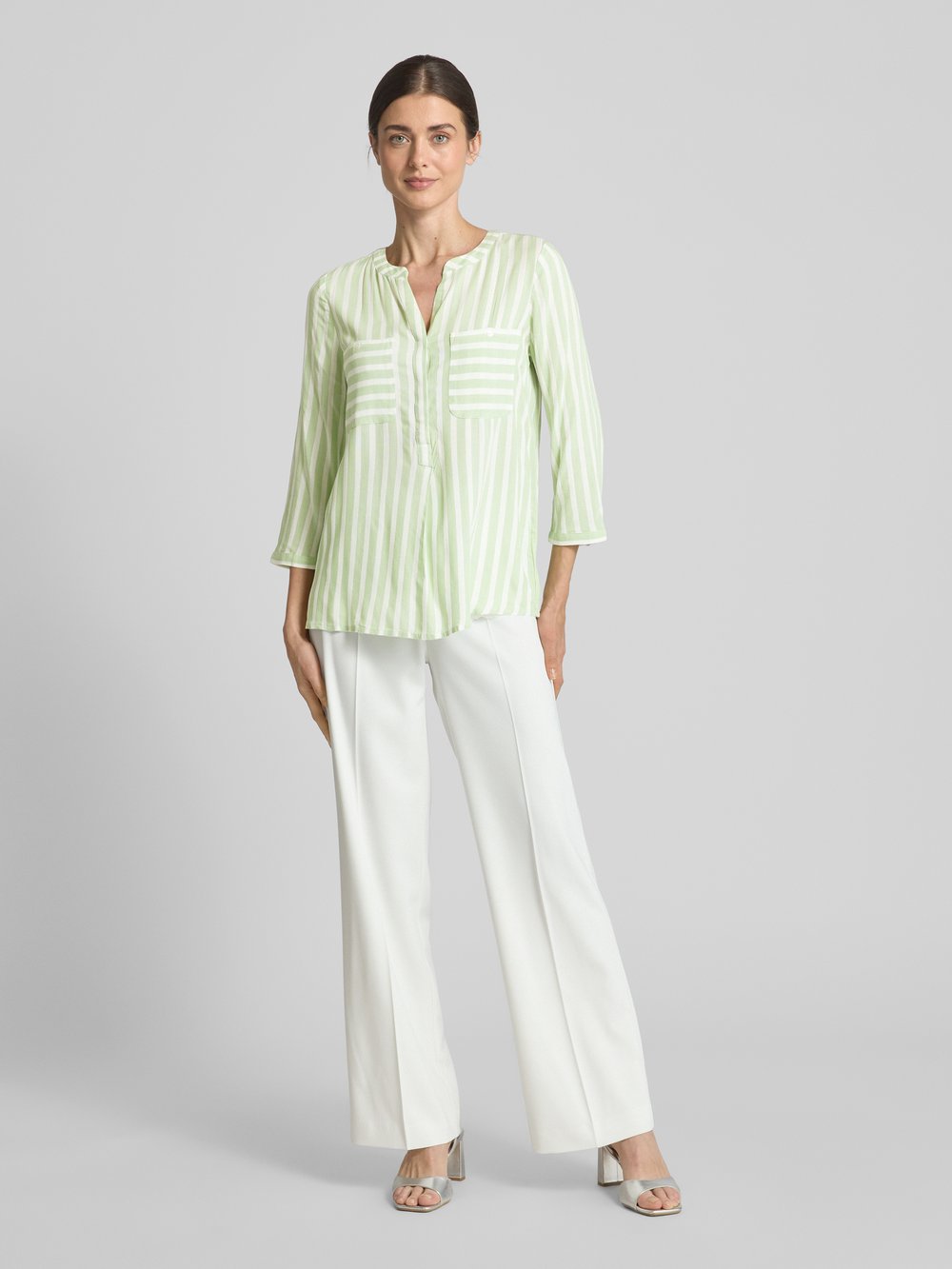 

Туника Comfort Fit из чистой вискозы Tom Tailor, светло-зеленый