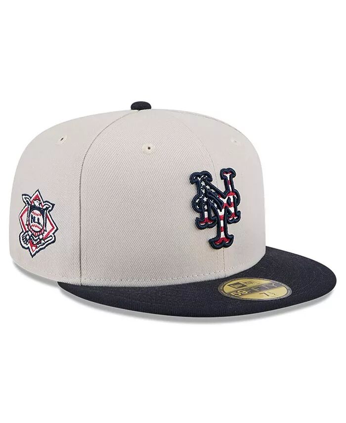

Мужская хаки/черная New York Mets 2024 Четвертого июля 59FIFTY приталенная кепка New Era