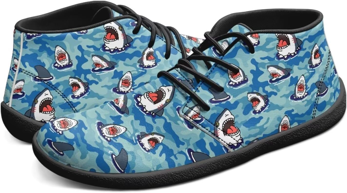 

Мужские босоножки с нулевым падением, минималистичные с широкой носочной частью, нескользящие и удобные для ходьбы и походов кроссовки Pointodoor, Shark Camo