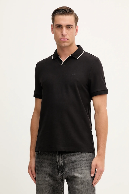 

Хлопковая поло Armani Exchange, черный