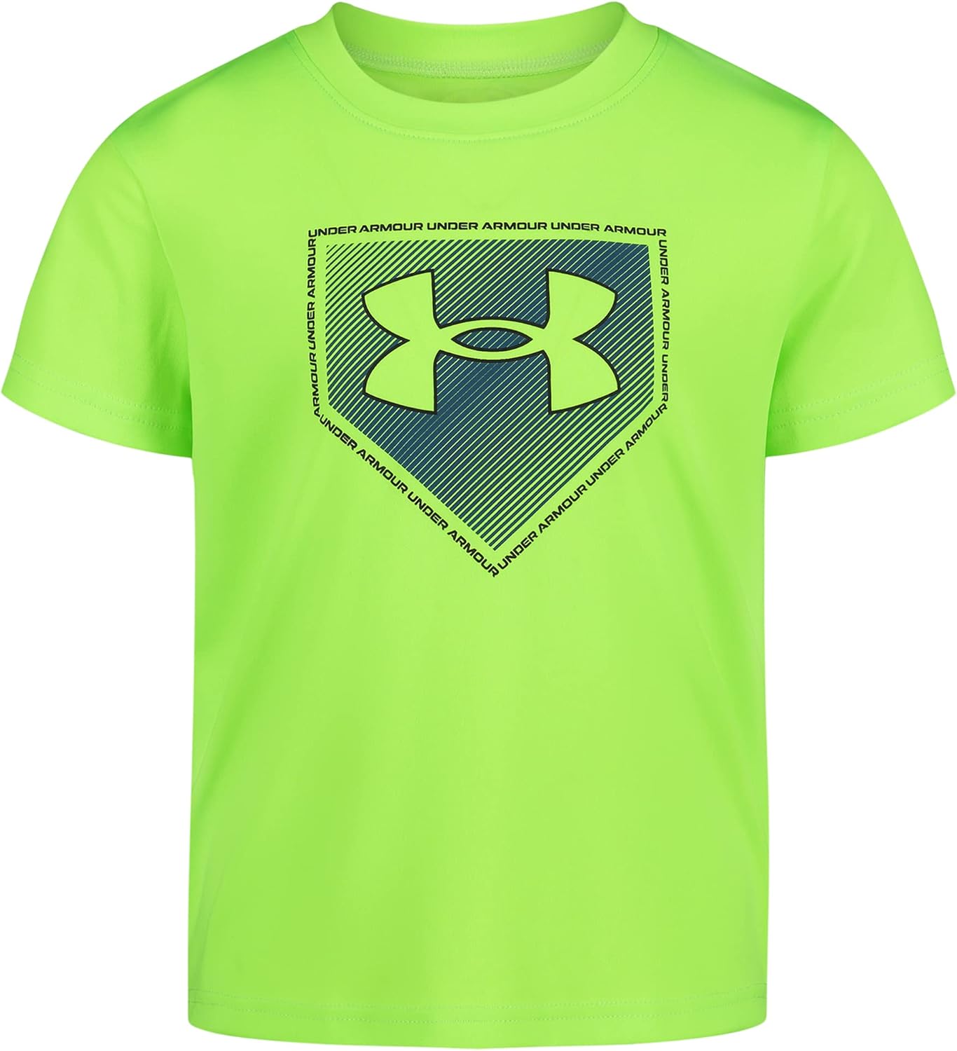 

Under Armour Lets Go футболка с коротким рукавом для мальчиков, мягкая футболка с круглым вырезом, Lime Surge