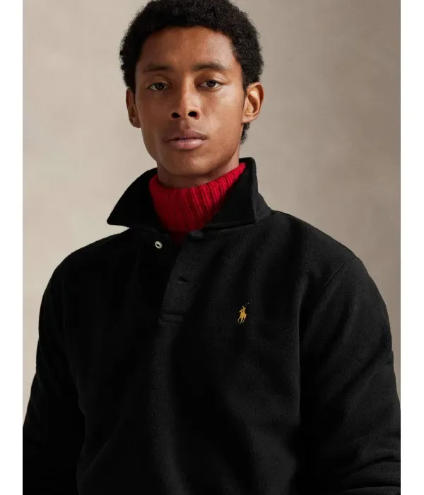 Флисовая рубашка-поло regular fit Polo Ralph Lauren, черный — фото 4