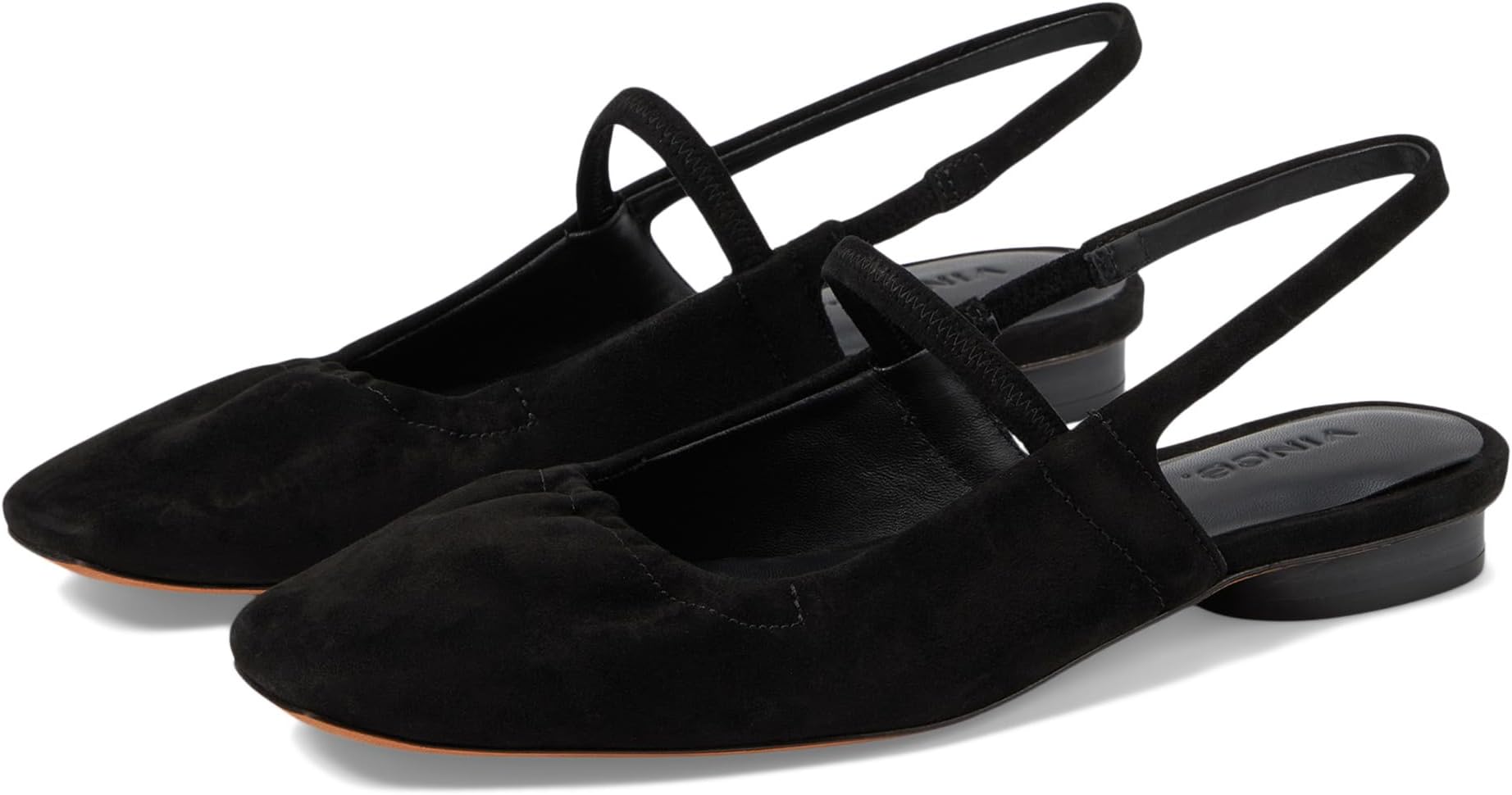 Балетки Vince Venice Slingbacks, цвет Black Suede