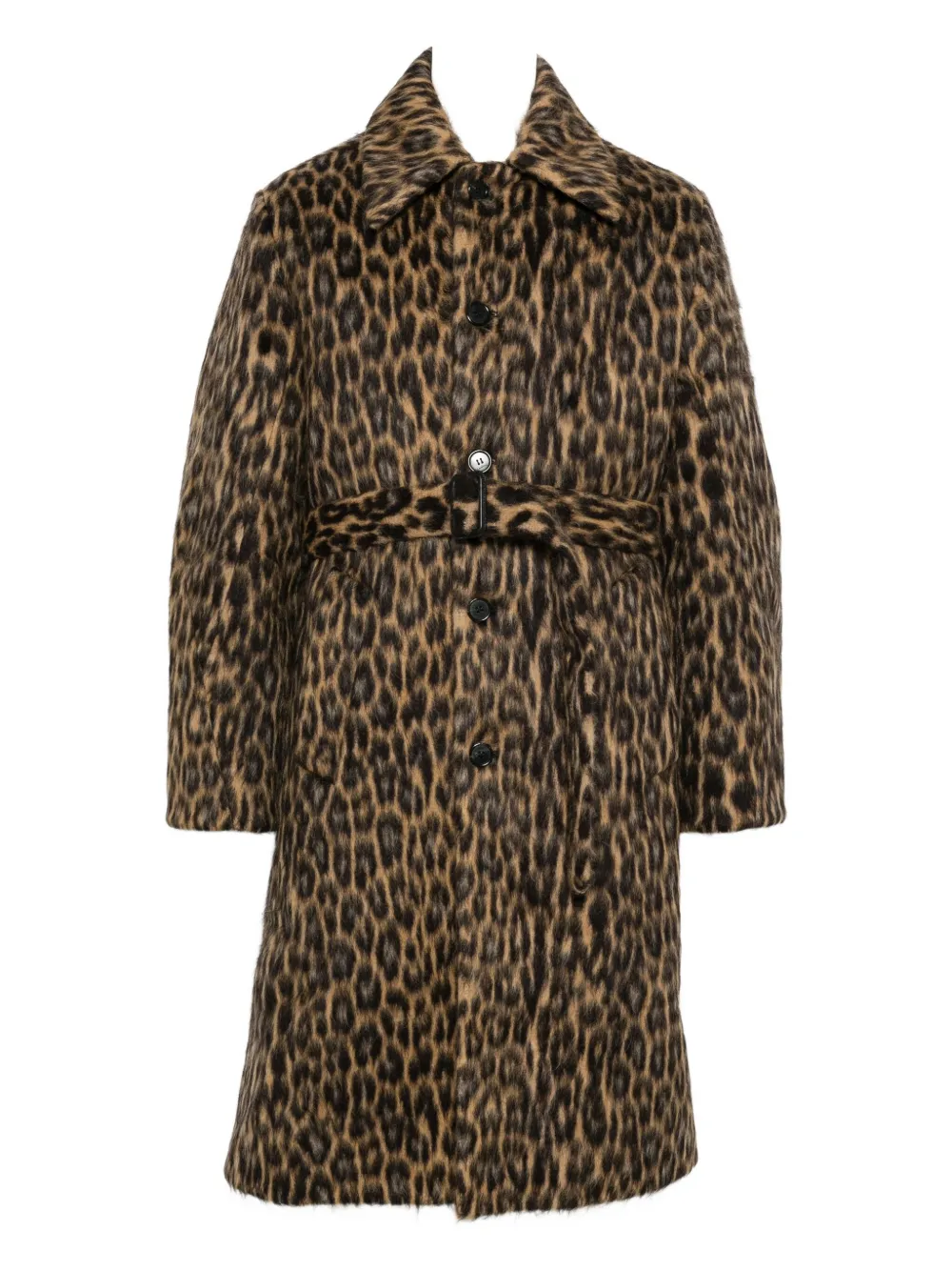 

Пальто с анималистичным принтом Lanvin, коричневый