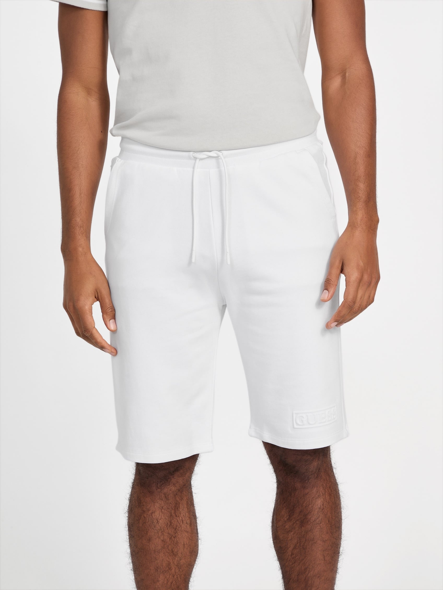 

Трикотажные шорты Cruz Terry Guess Factory, цвет pure white