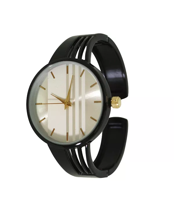 

Часы-Браслет с современным дизайном в черную полоску Olivia Pratt, black