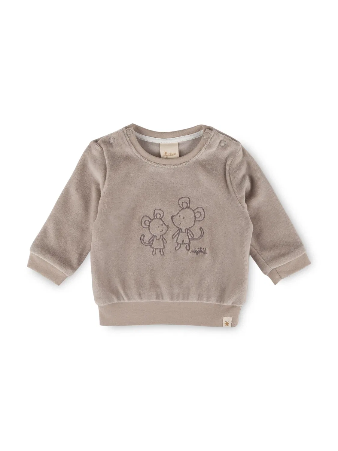 Футболка Sigikid Nicki Langarmshirt Classic Baby серого цвета