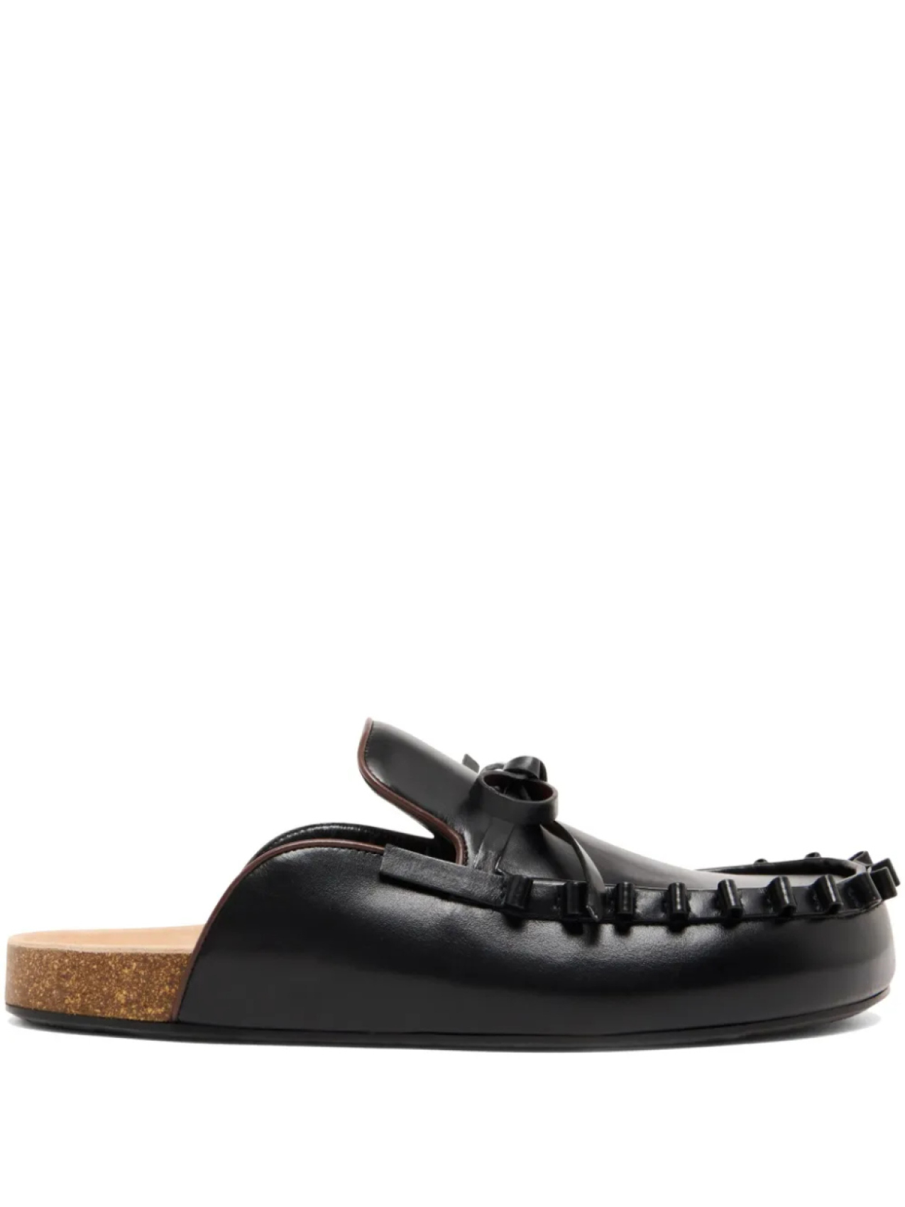 

Кожаные лоферы JW Anderson Ruffle, черный