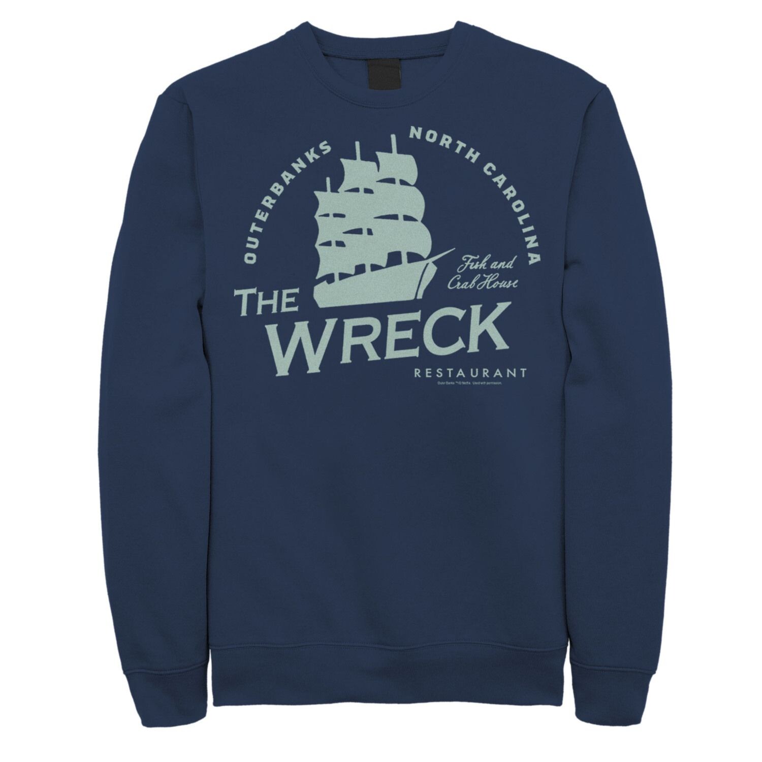 

Мужской свитшот с логотипом Outer Banks The Wreck Restaurant Ship Licensed Character