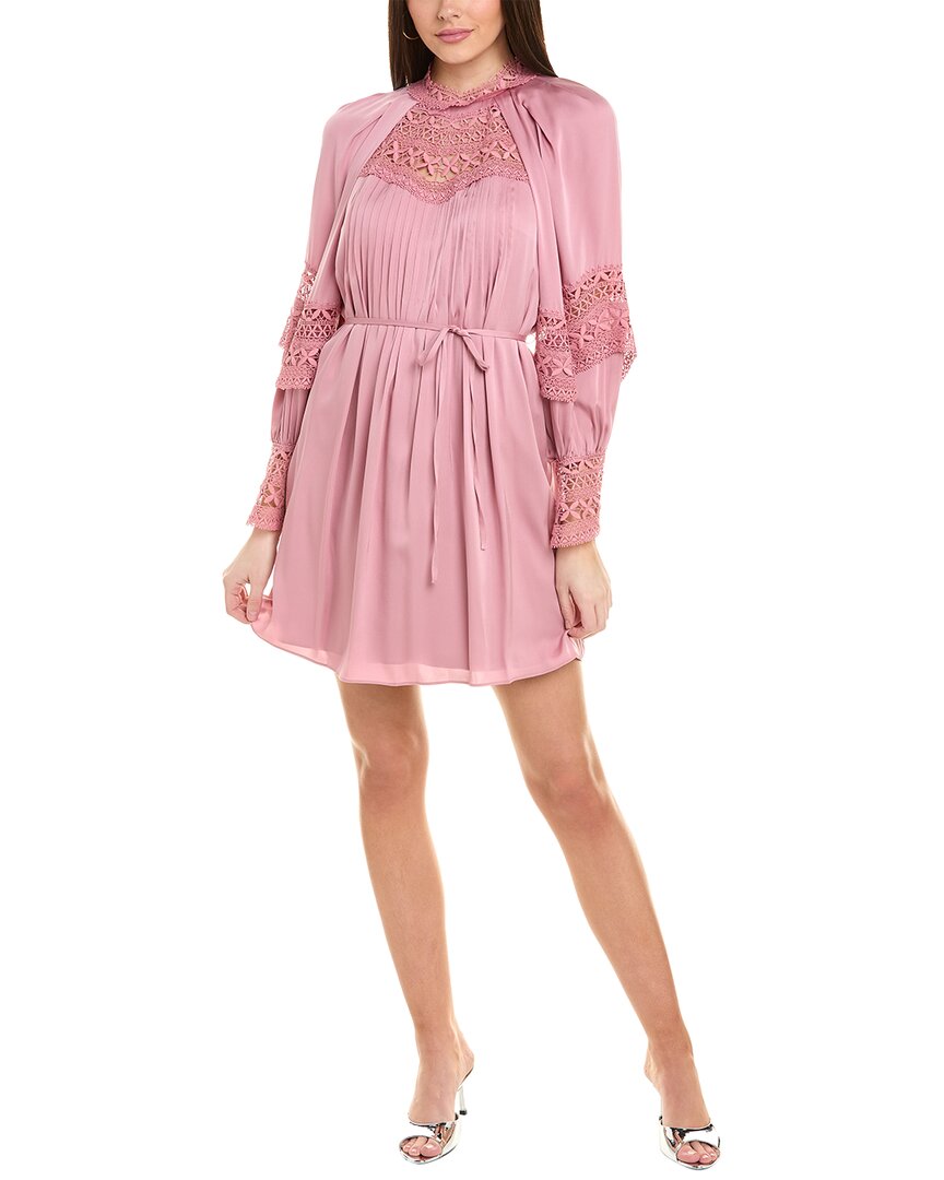 

Мини-платье Ungaro Joy из смесового шелка, розовый