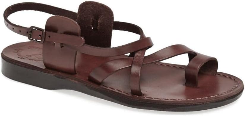

Сандалии The Good Shepherd с пряжкой - кожаная петля для пальцев - мужские сандалии Jerusalem Sandals, коричневый