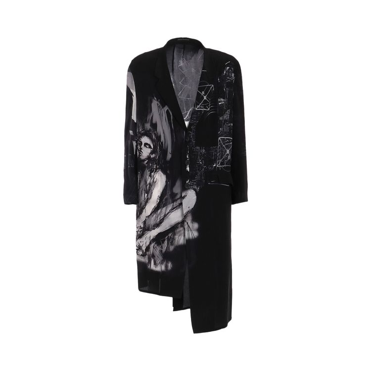 

Куртка Yohji Yamamoto Pour Homme Portrait Pt Asymmetry Jacket 'Black', черный