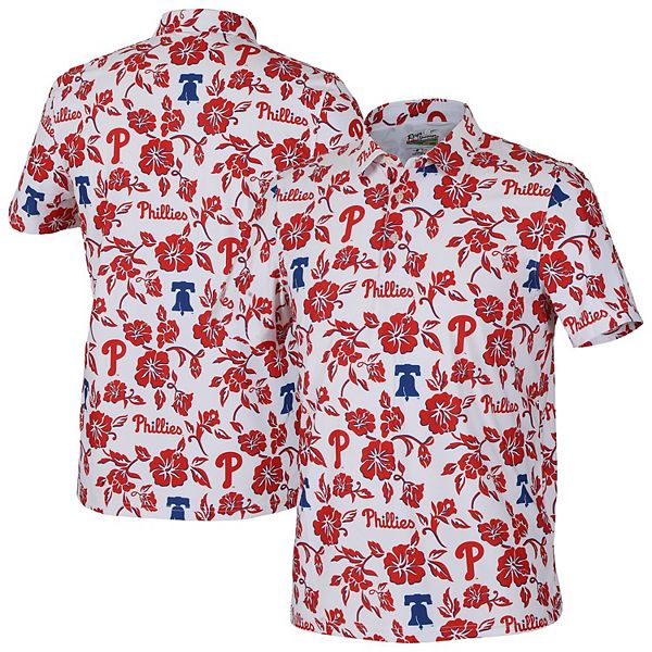 

Мужская белая футболка-поло philadelphia phillies pua performance Reyn Spooner