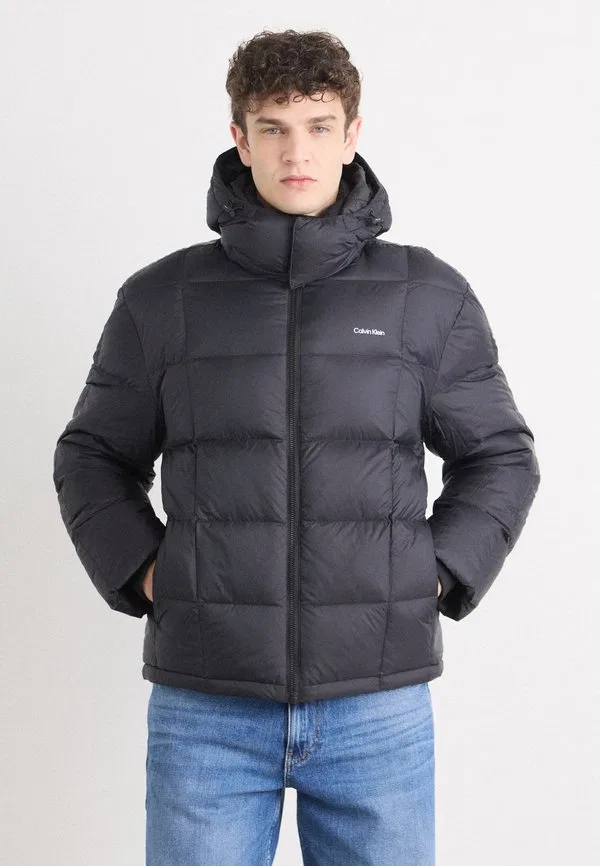 Пуховая куртка со съемным капюшоном Calvin Klein, Black