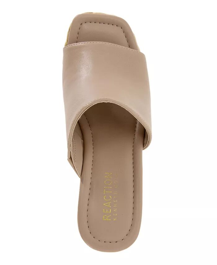 Женские босоножки Maria Mule на танкетке Kenneth Cole Reaction, коричневый/бежевый — фото 4