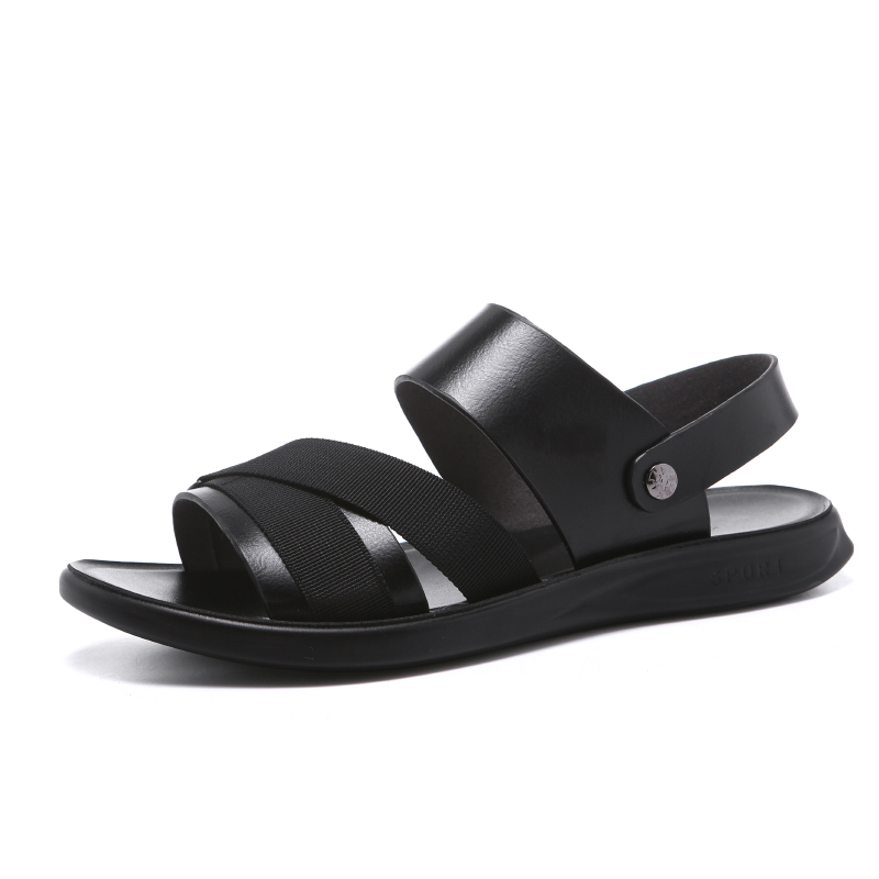 

AIBAOLUO Пляжные шлепанцы мужские черные