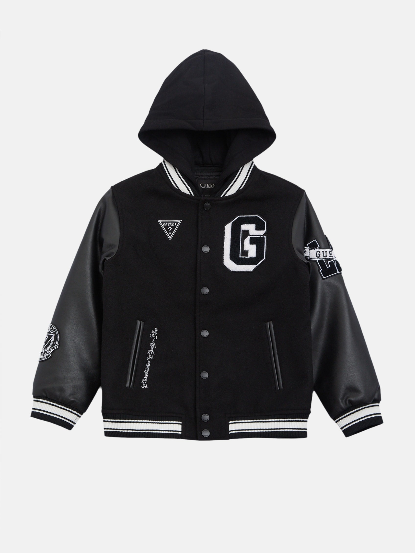 

Ларк Худи Варсити Куртка (7-16) Guess Factory, черный
