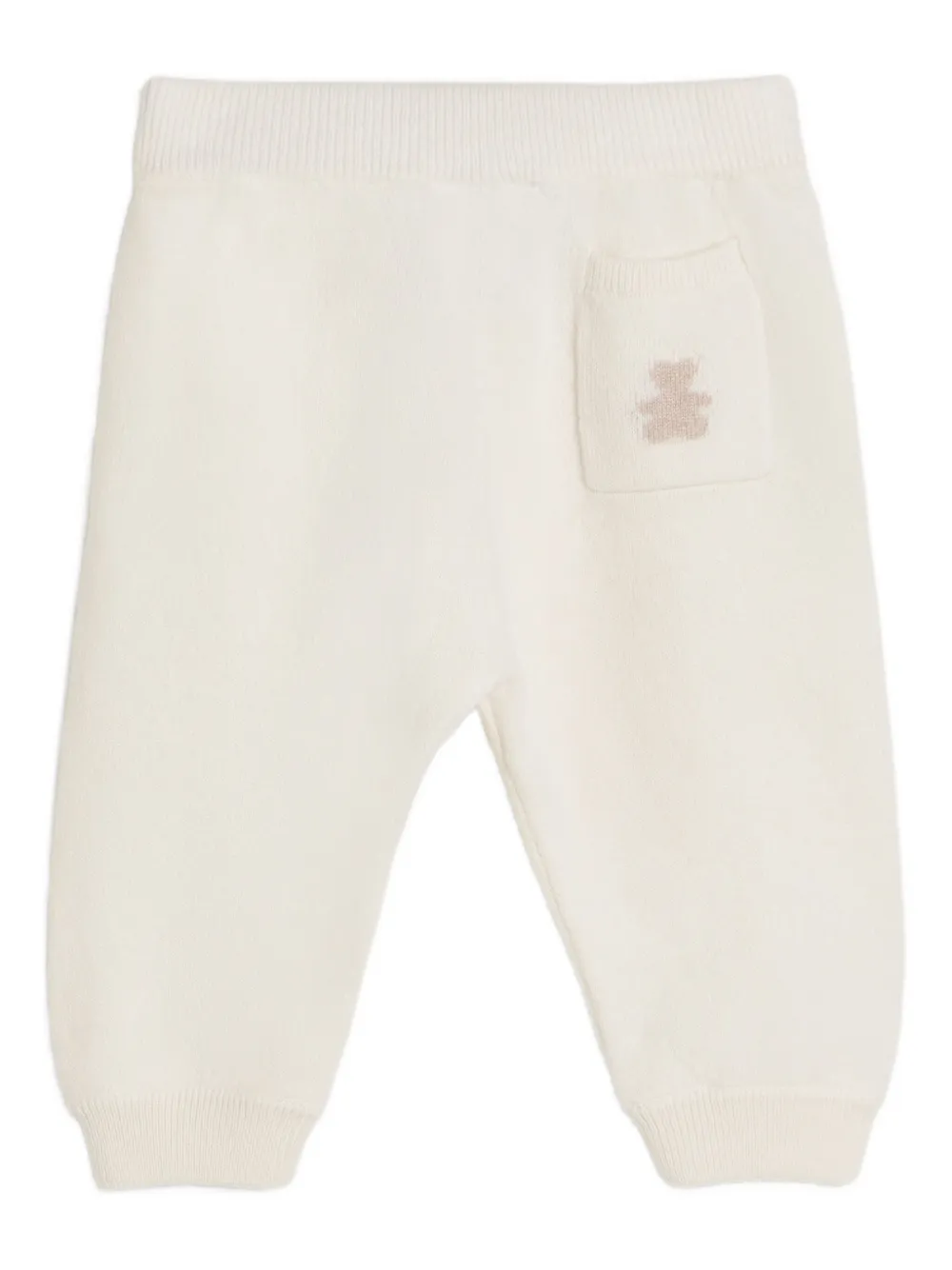 Кашемировые брюки с вышивкой Brunello Cucinelli Kids, белый — фото 2