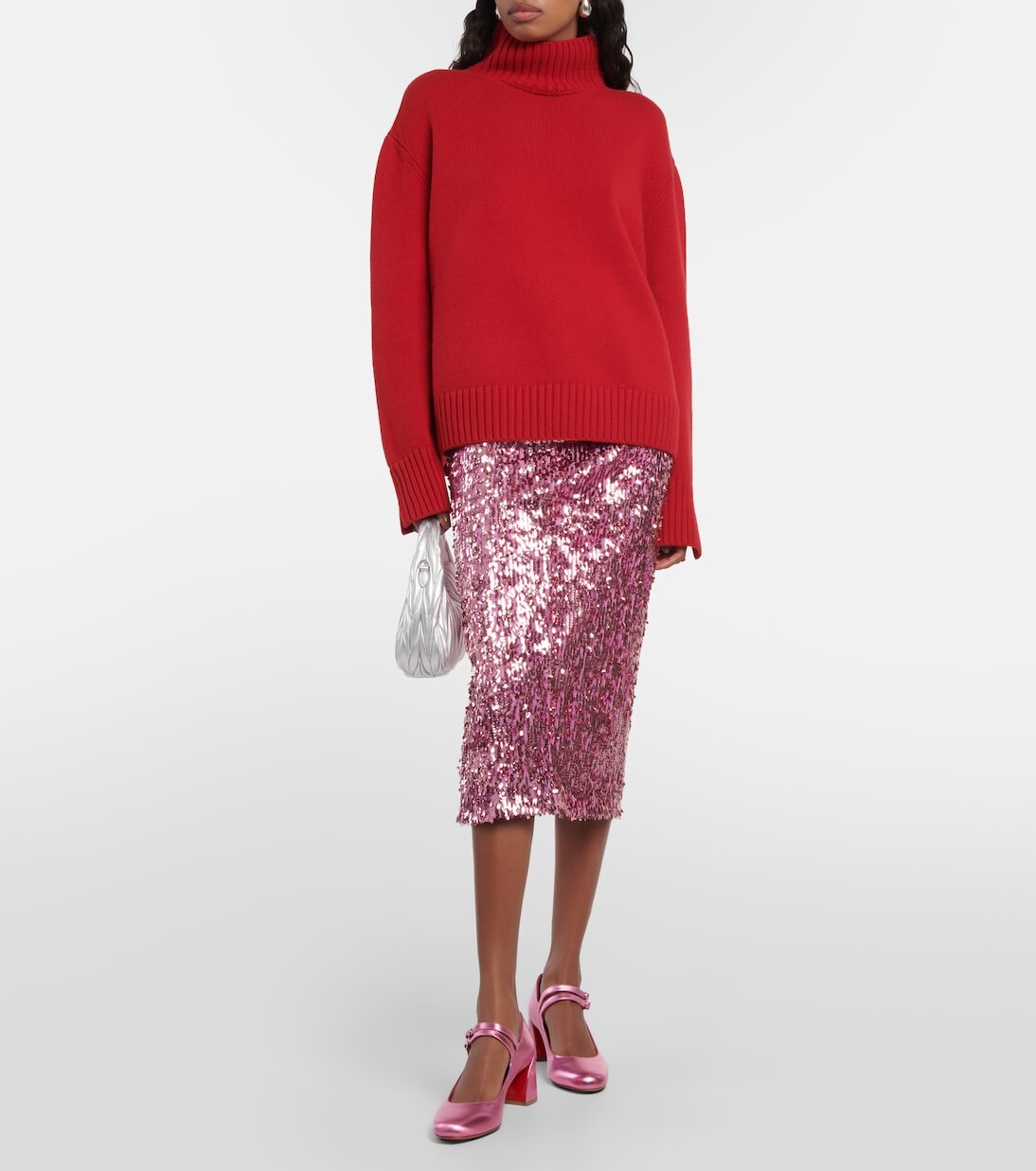Кожаные туфли мэри джейн miss jane Christian Louboutin, розовый — фото 2