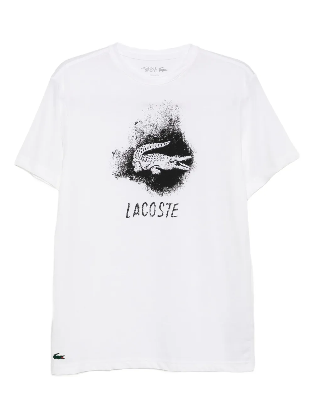 

Футболка с графичным принтом Lacoste, белый