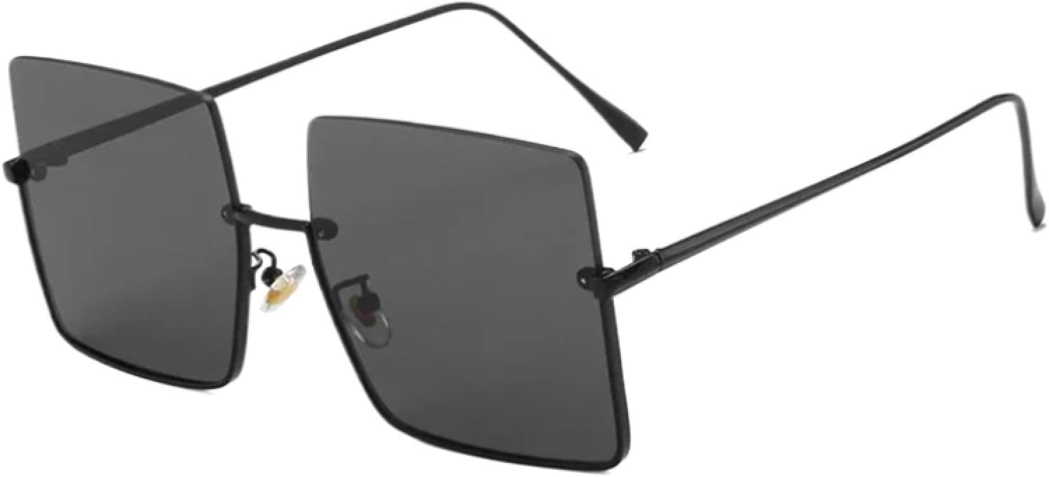 

Солнцезащитные очки с защитой от УФ-излучения UV400 | Крупная металлическая оправа | Для женщин и мужчин | Для занятий спортом на открытом воздухе и вождения DSVIGF, Black Gray