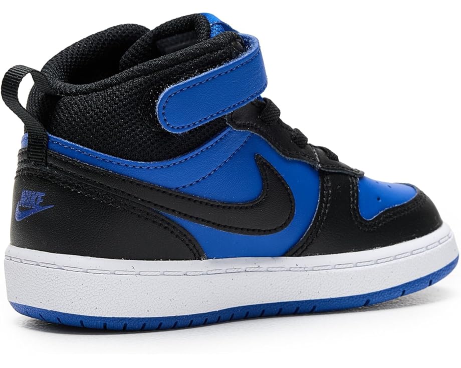Детские кроссовки Nike Kids Court Borough Mid 2 (Infant/Toddler), Game Royal/Black/White — фото 3